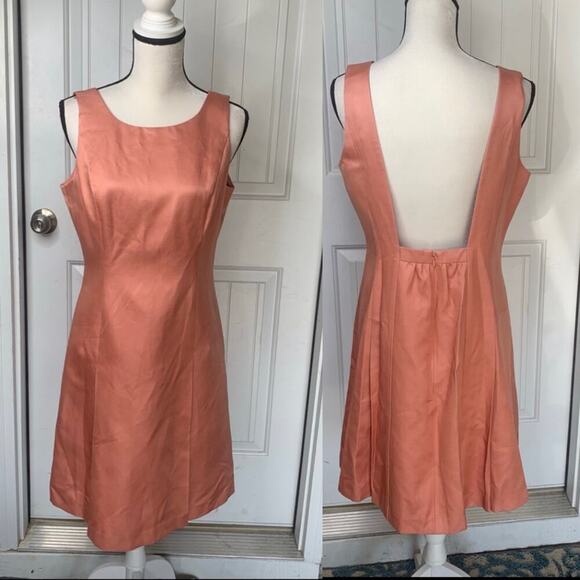 Talbots Dresses & Skirts - Talbots‎ silk cotton pleated low back fit n flare dress size 12 Petite